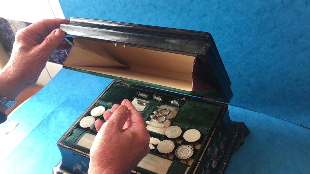 Antique Sewing Box by "William Clay" London YouTube
