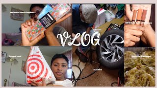 VLOG | FLAT TIRE | GROCERY HAUL | LAST MAKEUP PURCHASES | SUNDAY DINNER | TKBEAUTY7