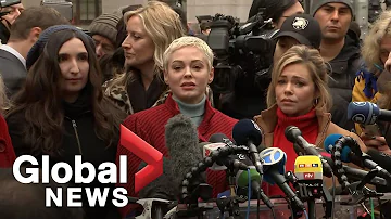 "We are strong": Weinstein accusers speak as sexual assault trial begins