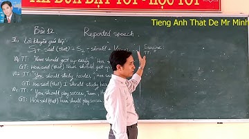 Câu gián tiếp -P2- Lời khuyên gián tiếp- Reported speech -Tiếng  Anh Thật Dễ Mr Minh