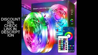 Led Strip Lights Smart with App Control Remote, 5050 RGB for Bedroom, Music Sync Color Changing for
