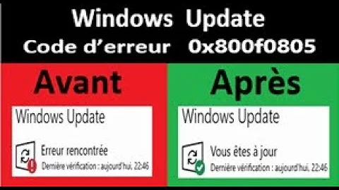 Solution pour le problème de mise à jour de Windows ? Comment résoudre le code d'erreur 0x800f0805.