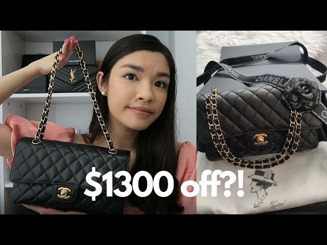 Chanel Black Diamond Shine Flap Handbag with Mademoiselle Clasp