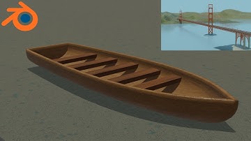 The Golden Gate Bridge 3D Model In Blender Part 8 - A Row Boat