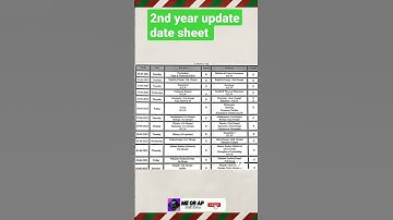 2nd year update date sheet 2023||12th class Final date sheet 2023|Date sheet 2nd year #youtubeshorts