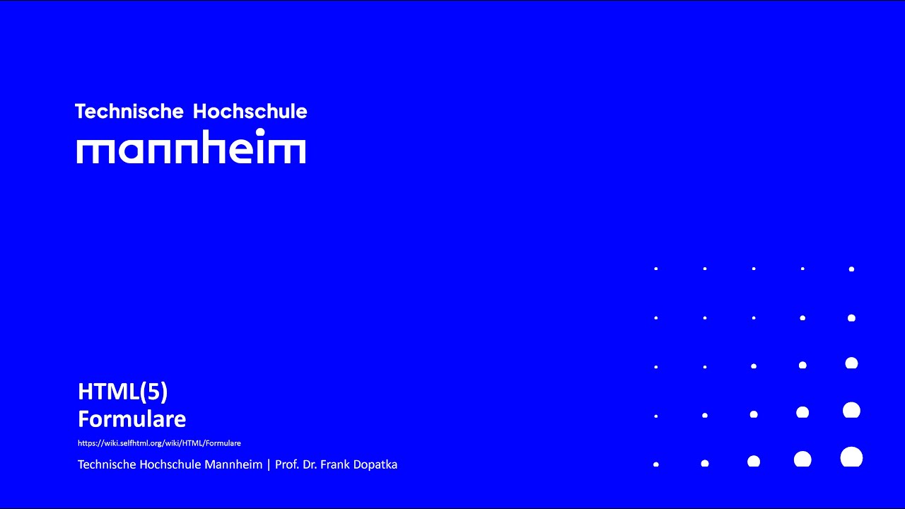 HTML Formulare YouTube Html formulare youtube