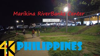 4k  Marikina Riverbanks Center Walk Tour At Evening Metro Manila Philippines