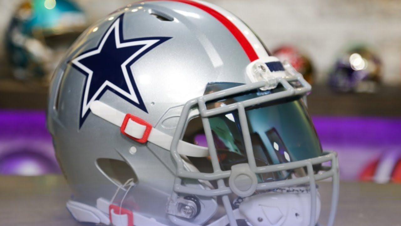 Dallas Cowboys wear red stripe on helmet for Sunday's game vs ...
