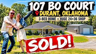 SOLD! 107 Bo Court, Durant OK | 3-Bed Home   Huge 24×36 Shop