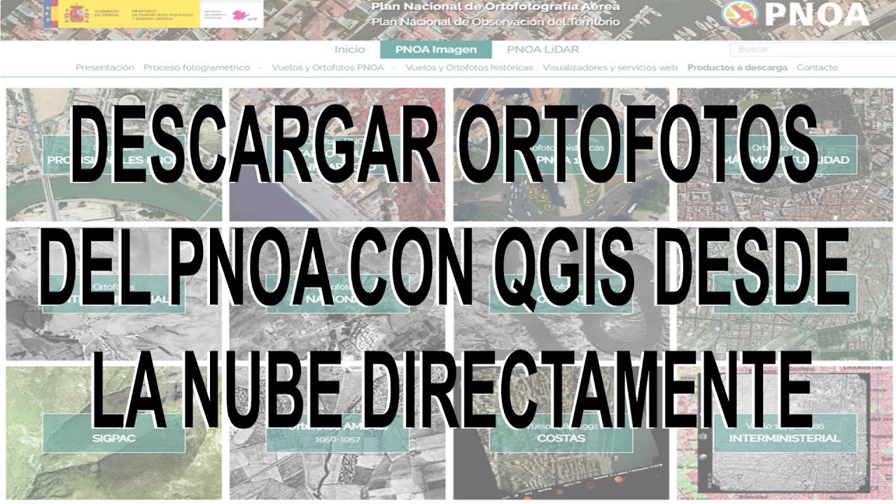 Descargar ortofotos del PNOA directamente desde la nube con Qgis
