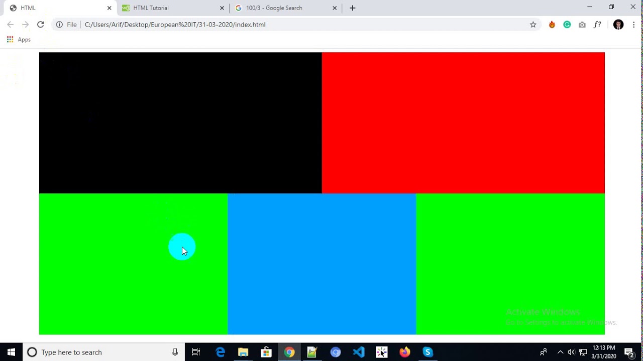 HTML div and grid layout - YouTube
