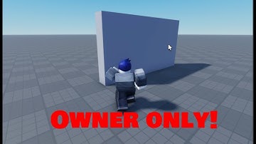 How to make an owner-only door in Roblox Studio!
