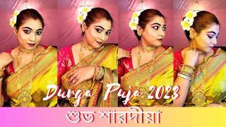 Durga Puja 23 Look 1? | GRWM this Festive Season @Nisha_Debnath