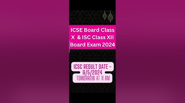 || ICSE Board Class X  & ISC Class XII Board Exam result || #icse #result #boardexam #boardresult