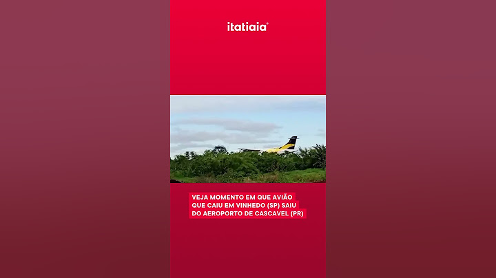 VEJA MOMENTO EM QUE AVIÃO QUE CAIU EM VINHEDO (SP) SAIU DO AEROPORTO DE CASCAVEL (PR)
