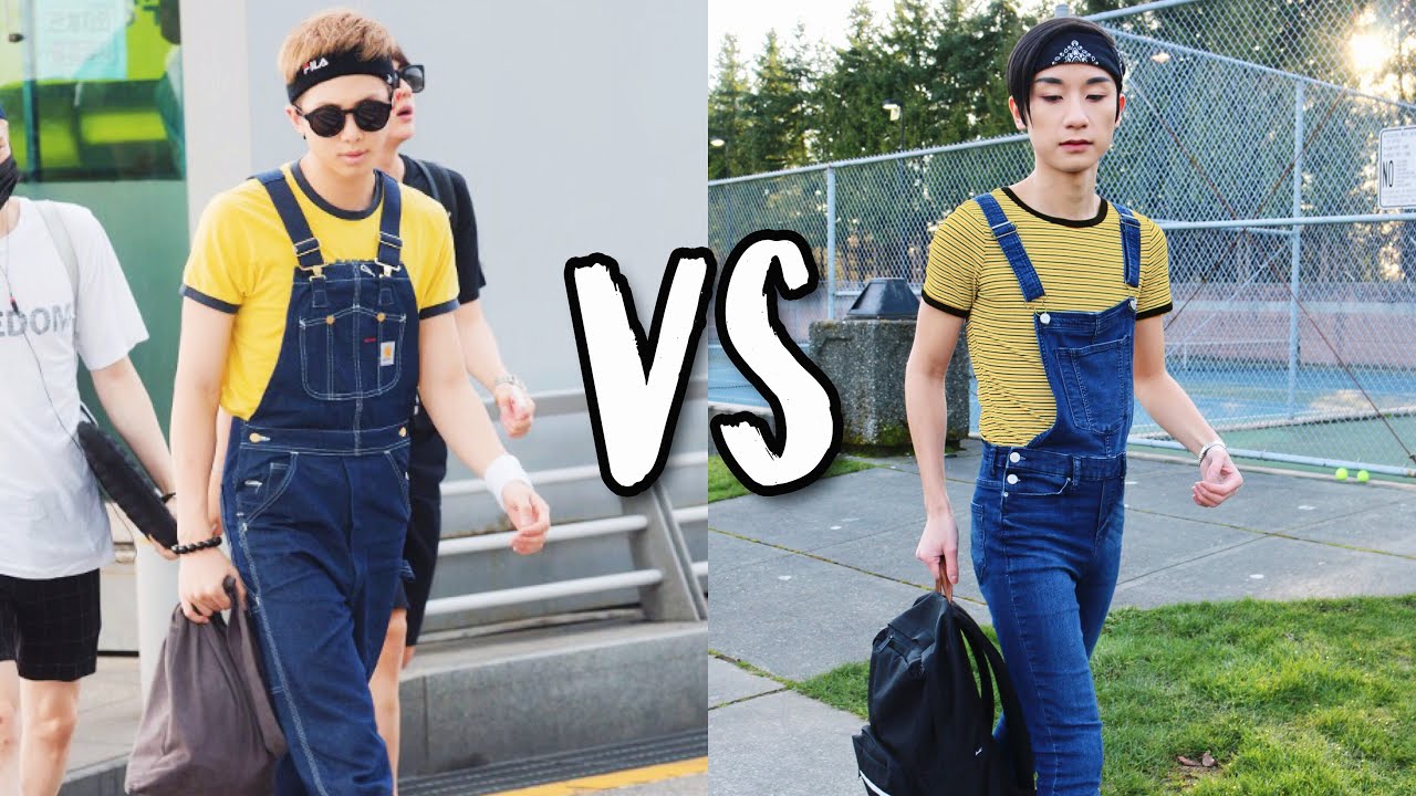 dressing like bts members for a week 