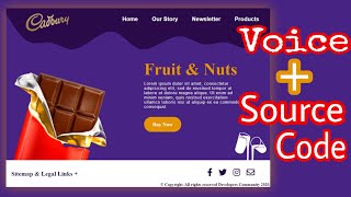 Make Awesome landing page for Cadbury Using Html and CSS. | landing page for brands like Cadbury .
