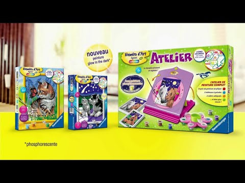 Numéro d'Art Atelier Lignes Colorées Ravensburger la peinture c'est super  facile Pub 15s 