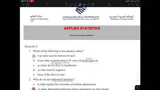 Exercise of lecture 5 | Applied Statistics