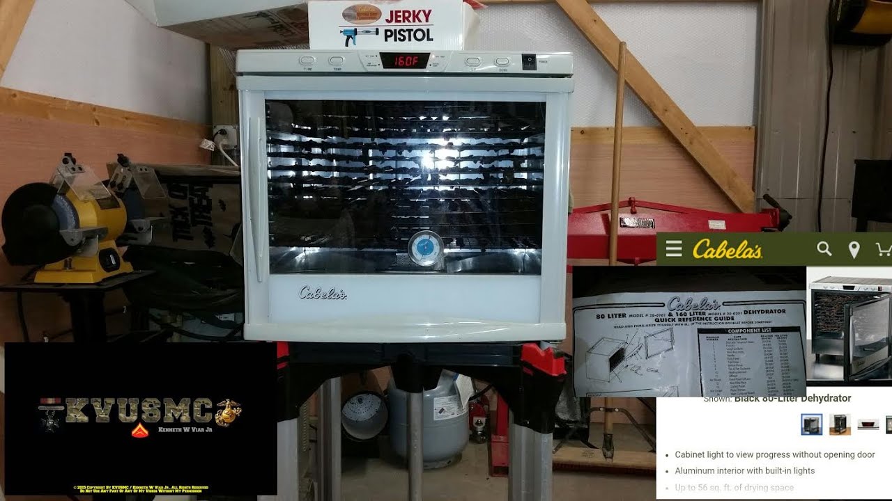 Cabela's Commercial Dehydrator 80 LITER Review And Deer Jerky