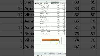 Average function in excel