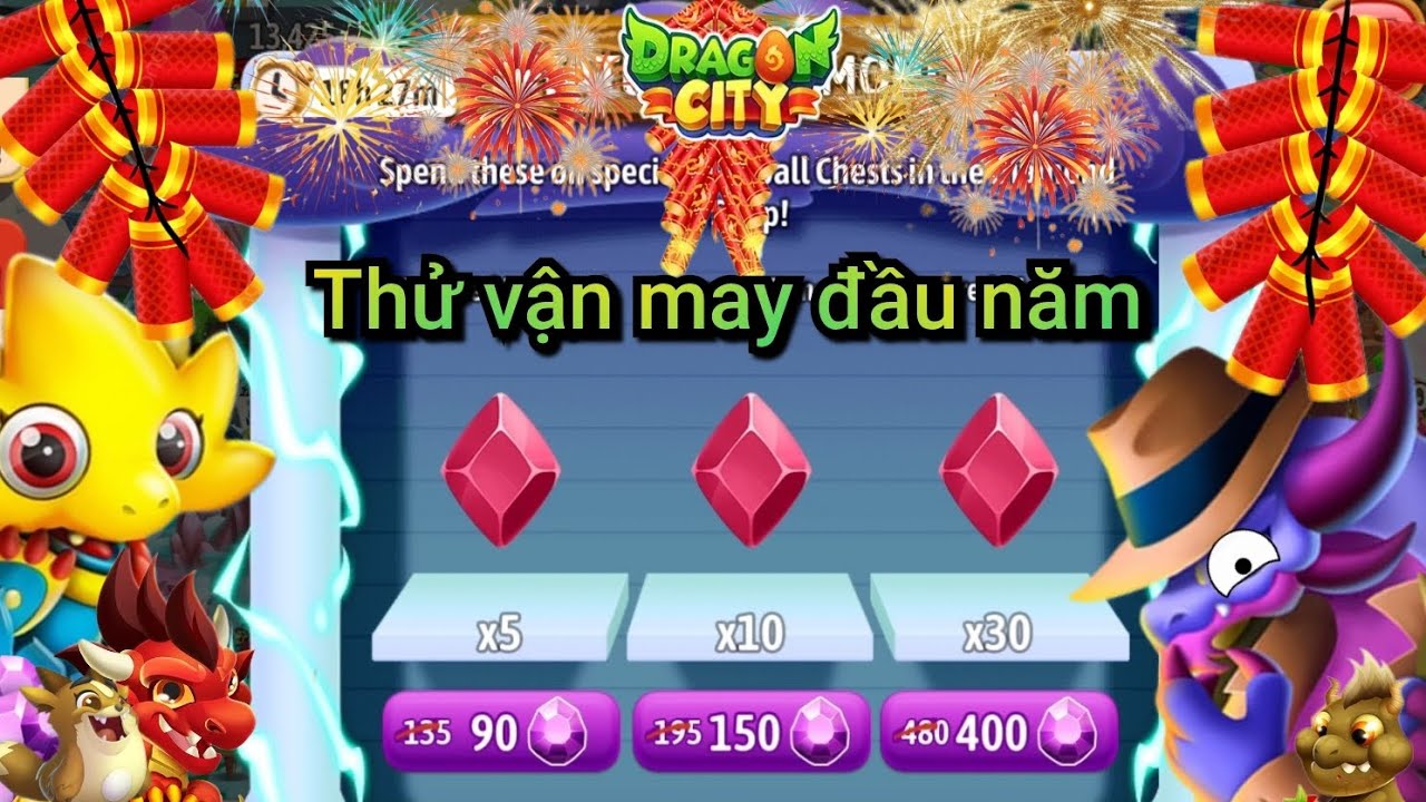 Đầu năm mới tôi thử nhân phẩm | DRAGON CITY #dragoncity #games #viralvideo 