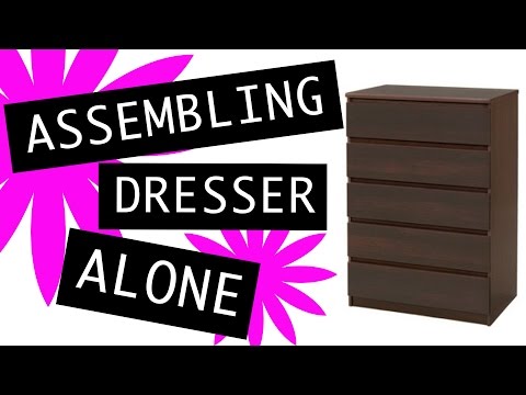 Assembling Dresser Laguna 5 Drawer Chest Alone Youtube