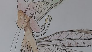 Colorindo Uma Fada Com Aquarela.