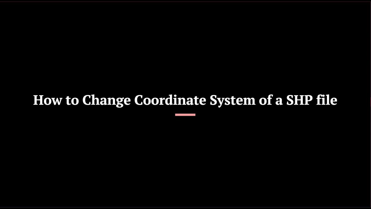How to Change Coordinate System of SHP file in ArcGIS - YouTube