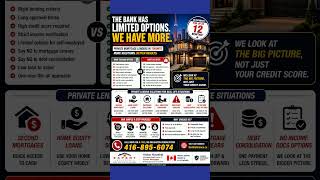 Private Mortgage Lenders Toronto, Ontario | More Lending Options Than the Bank