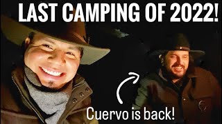 Winter Camping in Cold Mountains! Camp Cooking Green Chile Stew!