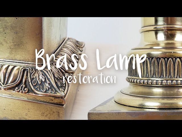 How To Clean Brass Lamps  Thrifted Lamp Clean and Restore 