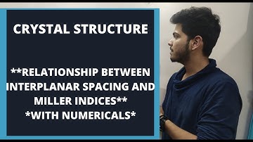 RELATIONSHIP BETWEEN INTERPLANAR SPACING AND MILLER INDICES | INTERPLANAR SPACING AND CUBE EDGE
