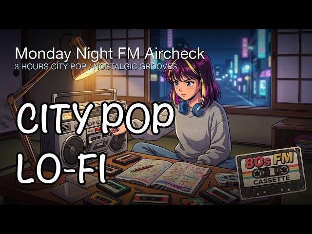 🌃【作業用BGM】月曜深夜のラジカセとFMエアチェック - Monday Night