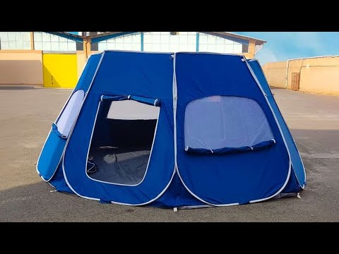 آموزش نحوه باز و بست جمع کردن چادر هشت ضلعی ۲۴ نفره ۸ دیواره دیجی چادر