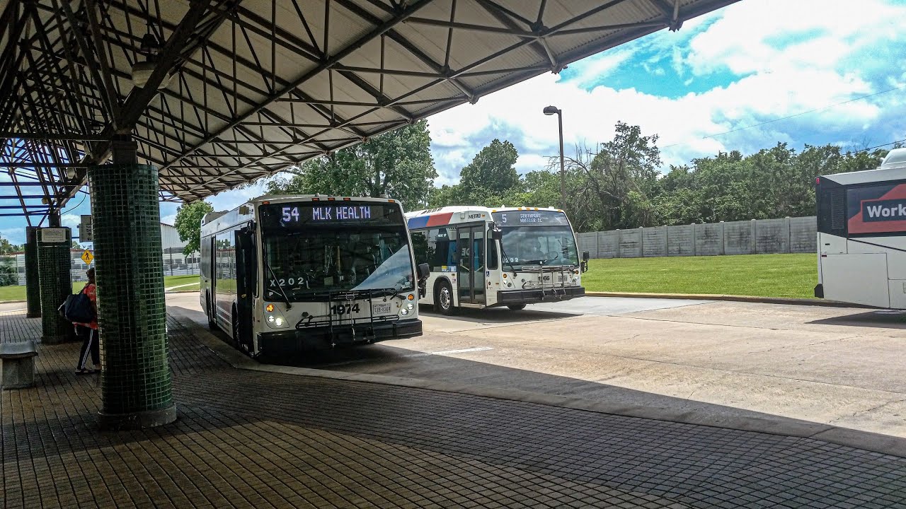 Houston Tx, Houston Metro Buses In Action At Southeast Transit Center