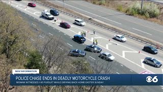 Woman witnesses fiery motorcycle crash on I-95