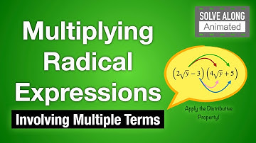 Multiply Radical Expressions Involving Multiple Terms | Animated Solve Along Worksheet and Solutions