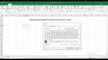 How to Insert Symbols or Special Characters in excel
