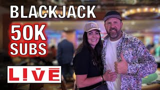 🔴LIVE: 50K Celebration Blackjack at El Cortez! | Jackpot Slot Spot