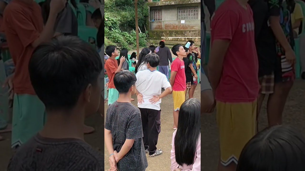 cup relayusing straw and mouth 