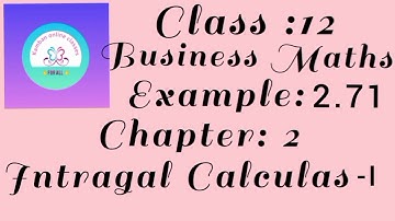 12th Std TN Business Maths Chapter : 2 Example - 2.71