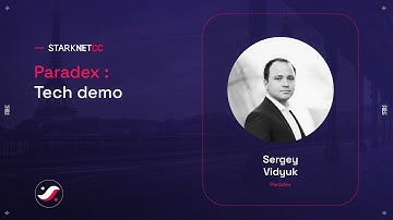 Paradex : Tech demo - Sergey Vidyuk