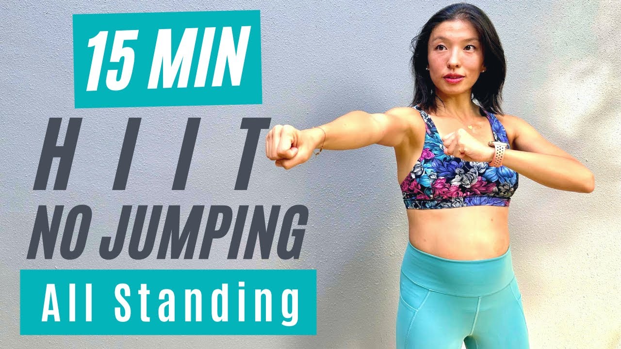 15 MIN HIIT Cardio Workout for Fat Loss🔥 (No Jumping + All Standing ...