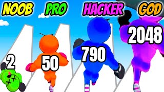 NOOB vs PRO vs HACKER vs GOD - Power Man 3D screenshot 5