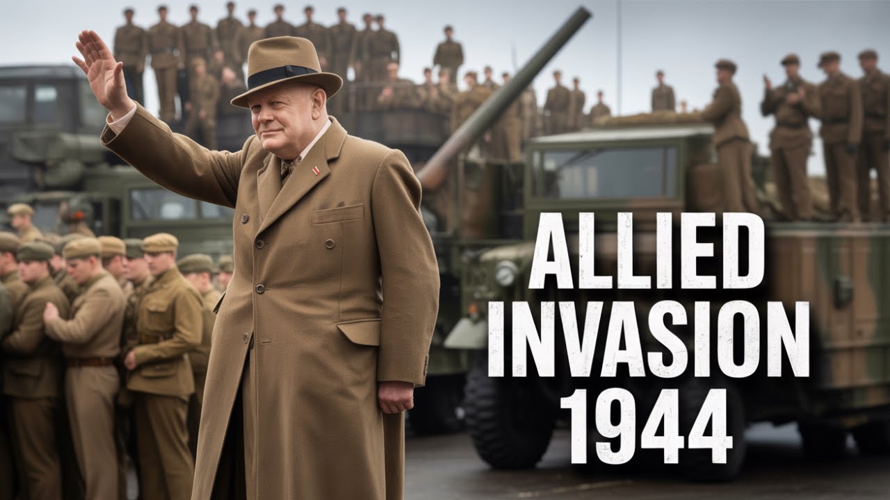 Allied Invasion 1944 – Churchill, Eisenhower & D-Day Airborne Assault (Rare Footage)