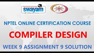 Celebrity Compiler Design | NPTEL | Week 9 | Assignment 9 Solution | Jan2021 Profile