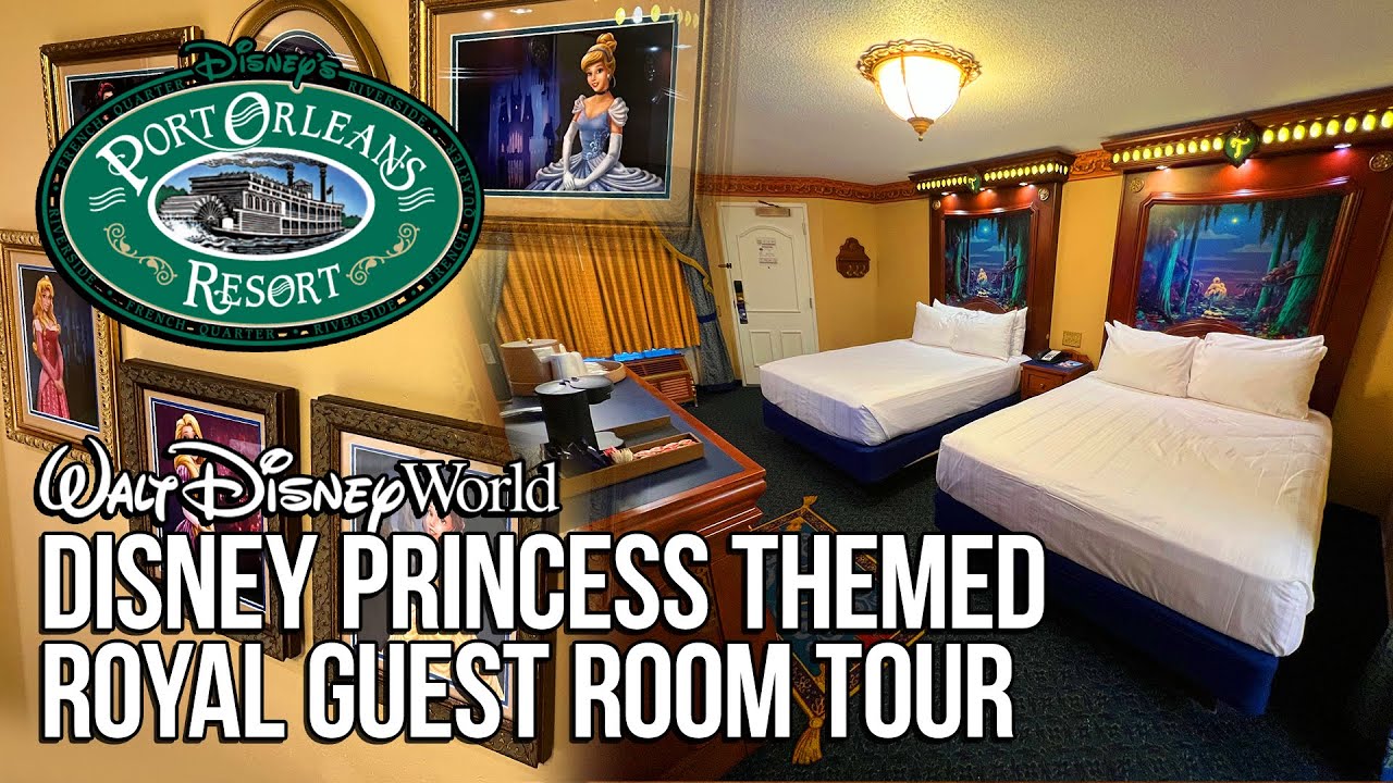 DISNEY PRINCESS THEMED ROYAL GUEST ROOM TOUR - Disney's Port Orleans Resort - Riverside