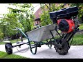 Homemade 200cc WHEELBARROW ON THE FRONT TIRE!?  PART 1