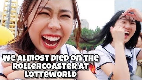 WEARING KOREAN HIGH SCHOOL UNIFORM TO LOTTE WORLD! @ Ehwa School Uniform